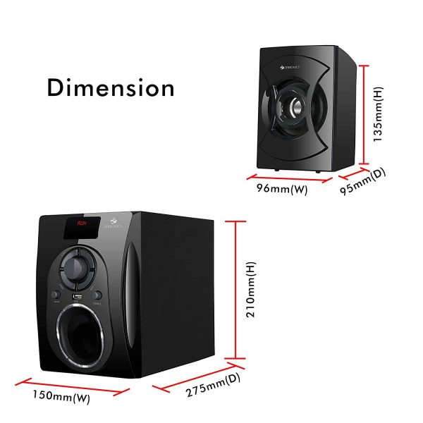 Zebronics SW531 RUCF 4.1 Channel Multimedia Speakers - Image 5