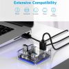 ORICO 4 Ports Hub Transparent USB 3.0 Hub Support Offline Powered and OTG Function with 30CM Cable - Image 6