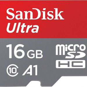 SanDisk 16GB Ultra MicroSDHC Memory Card (SDSQUAR-016G-GN6MN)