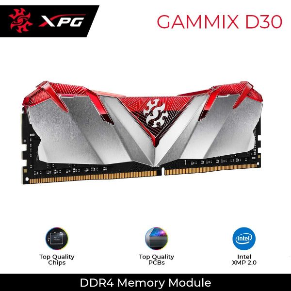XPG Adata GAMMIX D30 8GB 3000Mhz DDR4 U-DIMM Desktop RAM - Image 4
