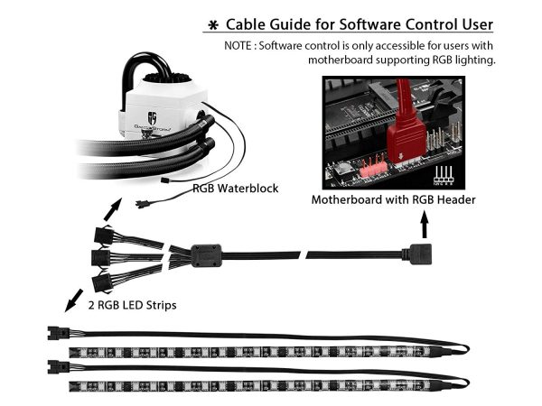 DEEPCOOL CAPTAIN 360EX RGB WHITE, AIO Liquid CPU Cooler - Image 8