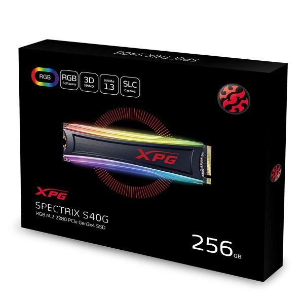 XPG S40G 256GB RGB 3D NAND PCIe Gen3x4 NVMe 1.3 M.2 2280 Internal SSD (AS40G-256GT-C) - Image 6