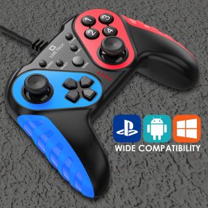 Live Tech Spy Gamepad for PC/Laptop/PS3, Wired Gaming Controller with Dual Vibration and Turbo, Joystick Game Controller Compatible with Windows 10/8/7/XP, Steam, Play Station 3, 1.7 M USB Cable