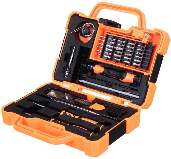 Jakemy 47 In 1 Professional Precision Magnetic Screwdriver Set Household Repair, Disassembly Tool Kit, CR-V made Bits, comes in Sturdy ABS Plastic Box for tools safety, Easy to store & carry JM-8139