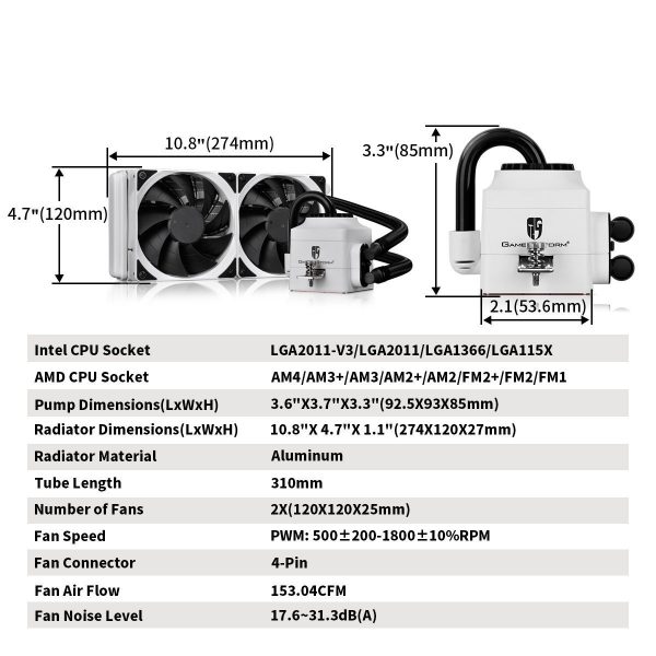 DeepCool Captain 240EX RGB White CPU Liquid Cooler Fan - Image 5