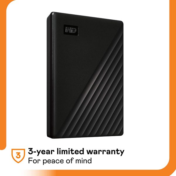Western Digital WD 1TB My Passport Portable External Hard Drive, Black - with Automatic Backup, 256Bit AES Hardware Encryption & Software Protection - Image 3