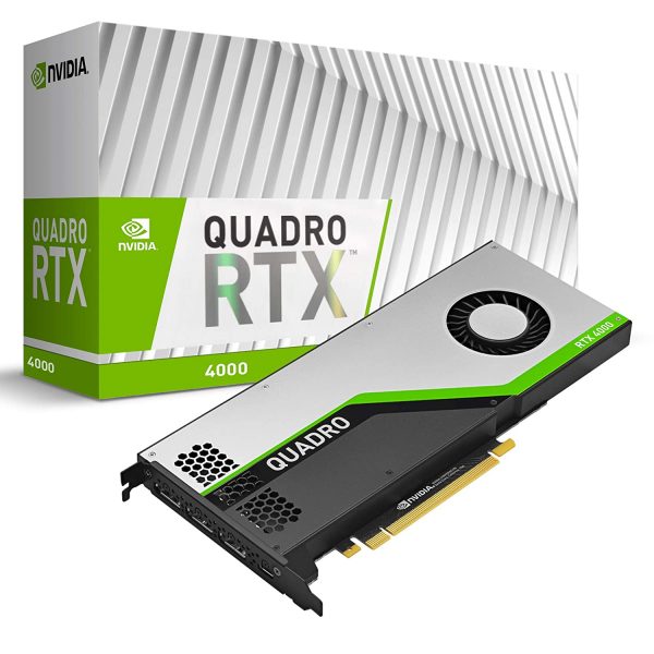 NVIDIA QUADRO RTX 4000, 8GB GDDR6, PCI Express 3.0 x16 Professional Workstations Graphics Card