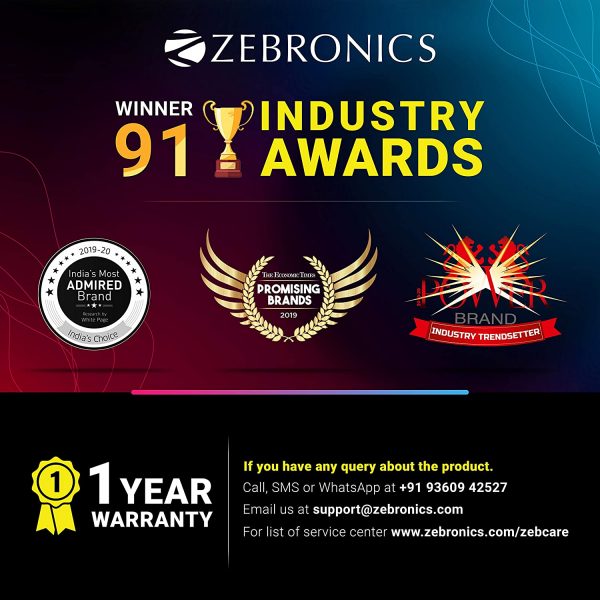 Zebronics Zeb-Warrior 2.0 Multimedia Speaker with Aux Connectivity,USB Powered and Volume Control - Image 7
