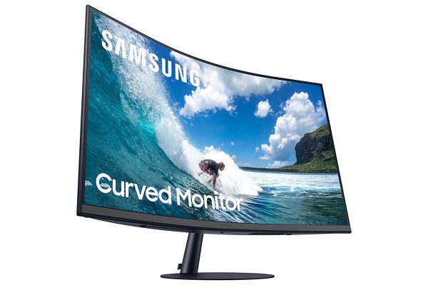 Samsung 27 inch (68.6 cm) Curved Bezel Less, Speakers, Fabric Textured Back Side, FHD, VA Panel with DP, HDMI, VGA, Audio in, Headphone Ports - LC27T550FDWXXL - Image 7
