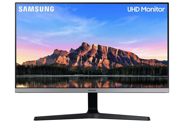 Samsung 28 inch (70.8 cm) 4K UHD Monitor with Bezel Less Design and IPS Display Panel (Dark Blue Gray) - LU28R550UQWXXL