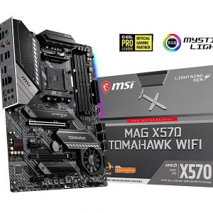MSI MAG X570 Tomahawk WiFi AMD ATX Gaming Mothearboard with 4 RAM Slots