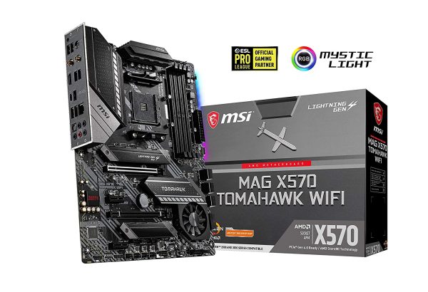 MSI MAG X570 Tomahawk WiFi AMD ATX Gaming Mothearboard with 4 RAM Slots