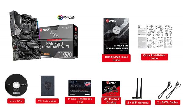MSI MAG X570 Tomahawk WiFi AMD ATX Gaming Mothearboard with 4 RAM Slots - Image 5