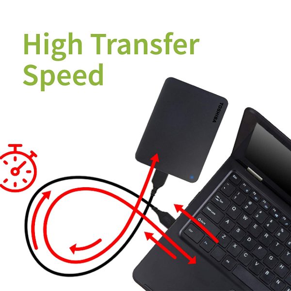Toshiba Canvio Basic 2TB A3 USB 3.0 External Hard Drive (Black) - Image 3