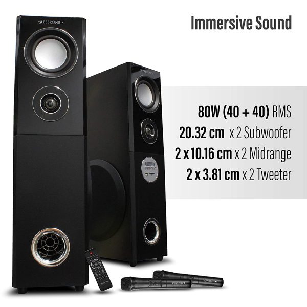 Zebronics ZEB-8500 BT-RUCF 2.0 multimedia Tower Speaker - Image 2