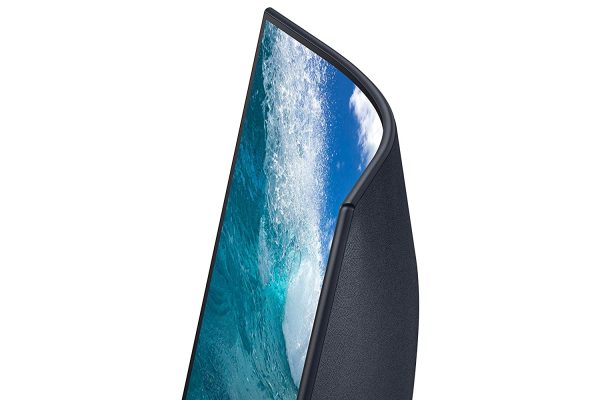 Samsung 27 inch (68.6 cm) Curved Bezel Less, Speakers, Fabric Textured Back Side, FHD, VA Panel with DP, HDMI, VGA, Audio in, Headphone Ports - LC27T550FDWXXL - Image 3
