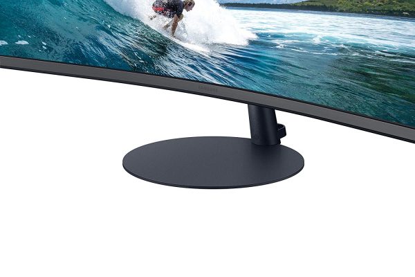 Samsung 27 inch (68.6 cm) Curved Bezel Less, Speakers, Fabric Textured Back Side, FHD, VA Panel with DP, HDMI, VGA, Audio in, Headphone Ports - LC27T550FDWXXL - Image 4