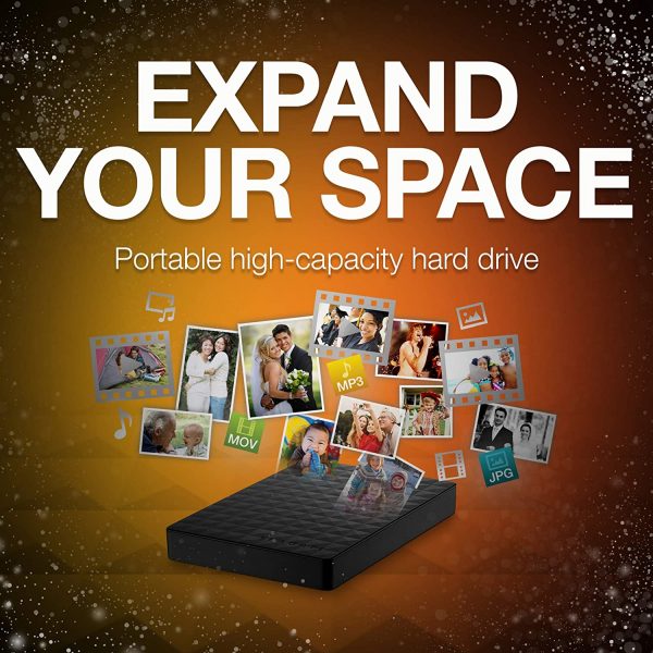 Seagate Expansion 2TB External HDD - USB 3.0 for PC Laptop, 3 yr Data Recovery Services, Portable Hard Drive (STEA2000400) - Image 2