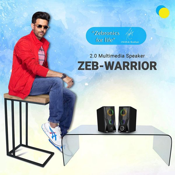 Zebronics Zeb-Warrior 2.0 Multimedia Speaker with Aux Connectivity,USB Powered and Volume Control - Image 4