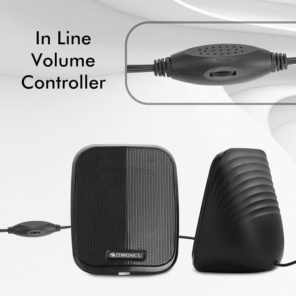 Zebronics Zeb-Fame 2.0 Multi Media Speakers with AUX, USB and Volume Control (Black) - Image 6