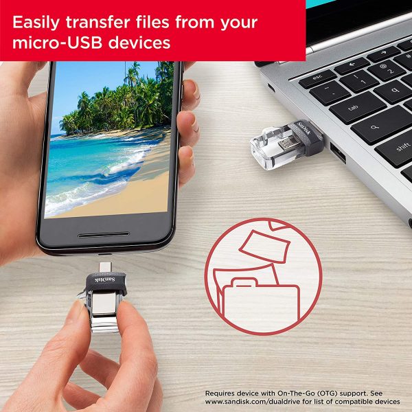 SanDisk Ultra Dual 16GB USB 3.0 OTG Pen Drive (Black) - Image 4