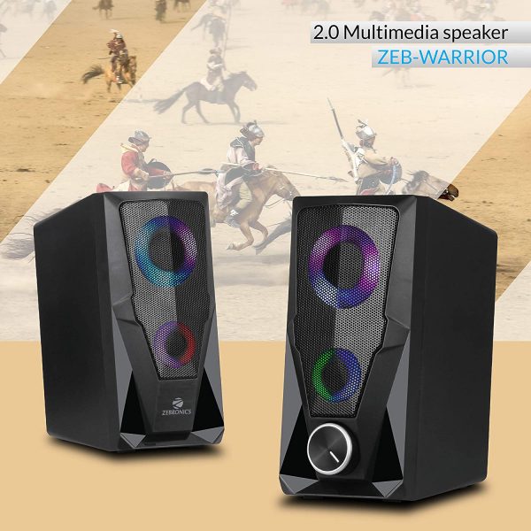 Zebronics Zeb-Warrior 2.0 Multimedia Speaker with Aux Connectivity,USB Powered and Volume Control