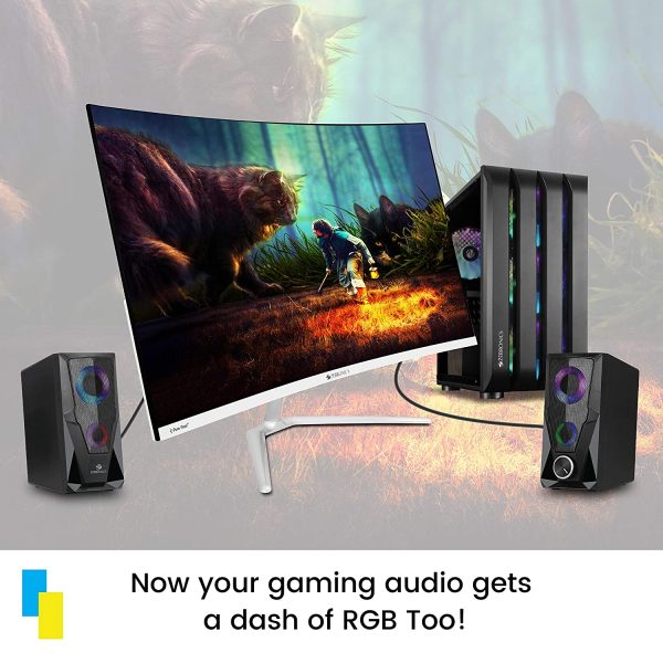 Zebronics Zeb-Warrior 2.0 Multimedia Speaker with Aux Connectivity,USB Powered and Volume Control - Image 6