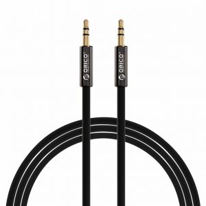 Orico 3.5mm male to male audio cable - Gold plated connectors - Length: 1 meter - Black