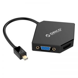 Orico Mini Displayport to HDMI, DVI and VGA Adapter - 4K - 17 cm - Black