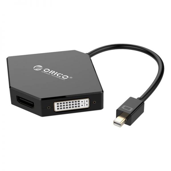 Orico Mini Displayport to HDMI, DVI and VGA Adapter - 4K - 17 cm - Black - Image 4