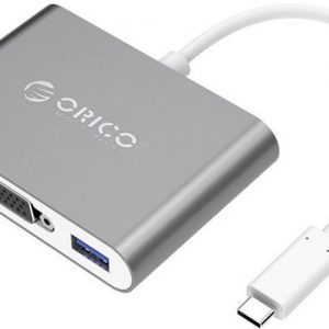 ORICO Aluminum HUB with Type-C to VGA/HDMI Converter (RCHV) USB Adapter  (Gray)