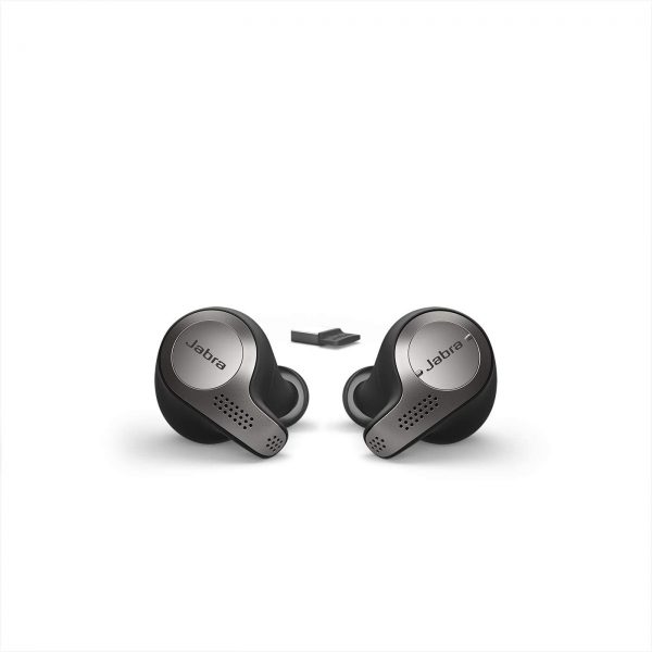 Jabra Evolve 65t True Wireless Bluetooth Earbuds, UC Optimized – Superior Call Quality and Connectivity – Passive Noise Cancelling Earbuds with up to 15 hours of Battery Life with Charging Case