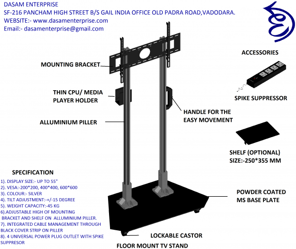 FLOOR STAND 32-55 INCH (DSM-FLT-ST-55"-F) - Image 3