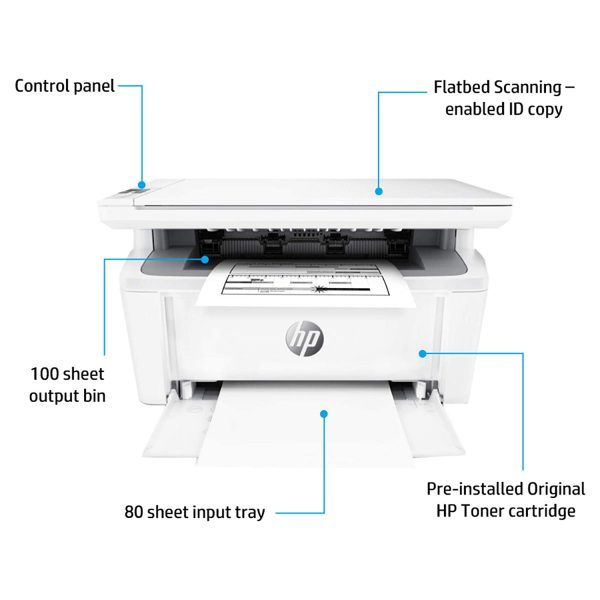 HP Laserjet Pro M30a Multi-Function Laser Printer, Print, Copy, Scan, USB Connectivity, Compact Design