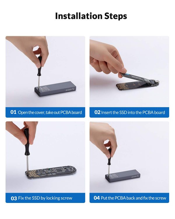 ORICO M2PF-C3 5GBPS TYPE-C M.2 NGFF SSD MOBILE ENCLOSURE USB3.1 EXTERNAL SOLID STATE DRIVE CASING - Image 5