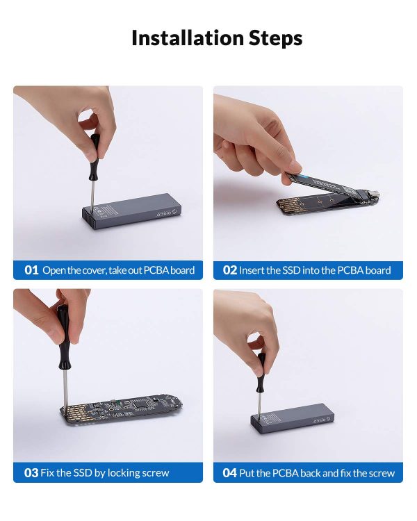 ORICO M2PV-C3 M.2 NVME SSD Enclosure USB 3.1 Type C Gen 2 10Gbps External SSD Enclosure Adapter - Image 3