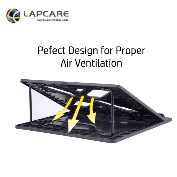 LAPCARE Laptop Riser 7 Level Height Adjustable Stand for Laptops & Tablets Up to 14" inch - Image 2