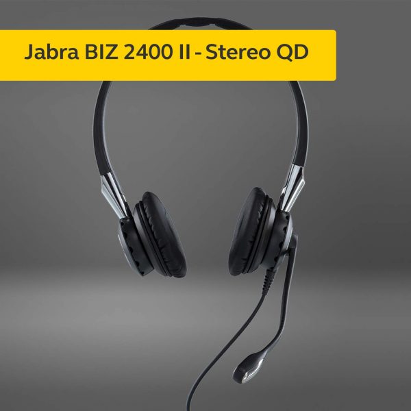Jabra 2400 II QD Duo NC Wired Headset - Black - Image 4