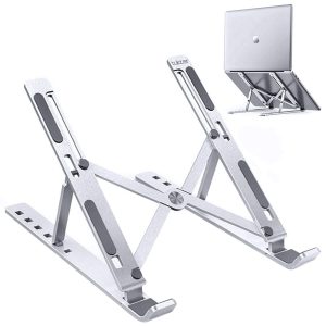 Foldable Laptop Stand with 6 Level of Height Adjustments for Laptops & Tablets