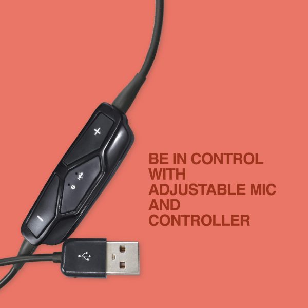 FINGERS USB-Tonic H9 Wired USB Headset with high-Definition Sound & Built-in Adjustable Mic - Image 3