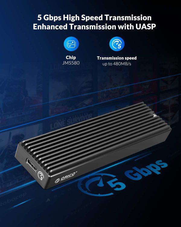 ORICO M2PF-C3 5GBPS TYPE-C M.2 NGFF SSD MOBILE ENCLOSURE USB3.1 EXTERNAL SOLID STATE DRIVE CASING - Image 6