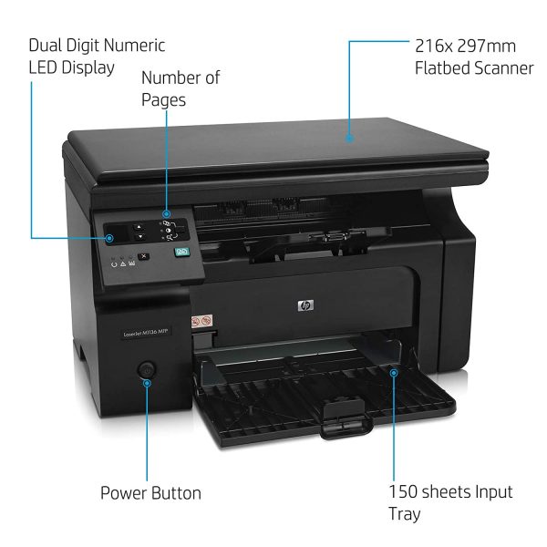 HP Laserjet Pro M1136 Printer, Print, Copy, Scan, Compact Design, Reliable, and Fast Printing - Image 4