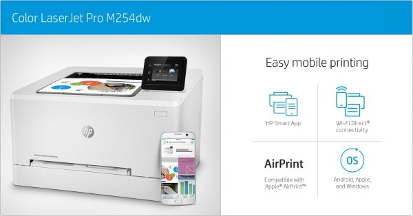 HP Color Laserjet Pro M254DW Network and Wireless Duplex Printer - Image 5