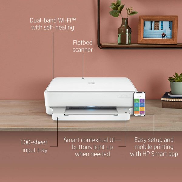 HP Deskjet Plus Ink Advantage 6075 WiFi Colour Printer, Scanner and Copier for Home/Small Office, Dual Band WiFi, Duplex (Automatic Double-Sided Print),Easy Set-Up Through HP Smart App On Your Mobile - Image 5