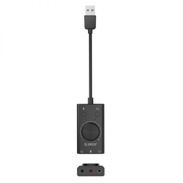 ORICO Driver Free USB External Sound Card with 2 Headset Port + 1 Microphone Port (SC2) - Image 2