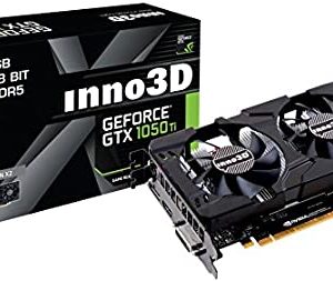INNO3D GEFORCE GTX 1050 TI X2 4GB GDDR5 PCIe 3.0 Gaming Graphic Card - N105T-1DDV-M5CM