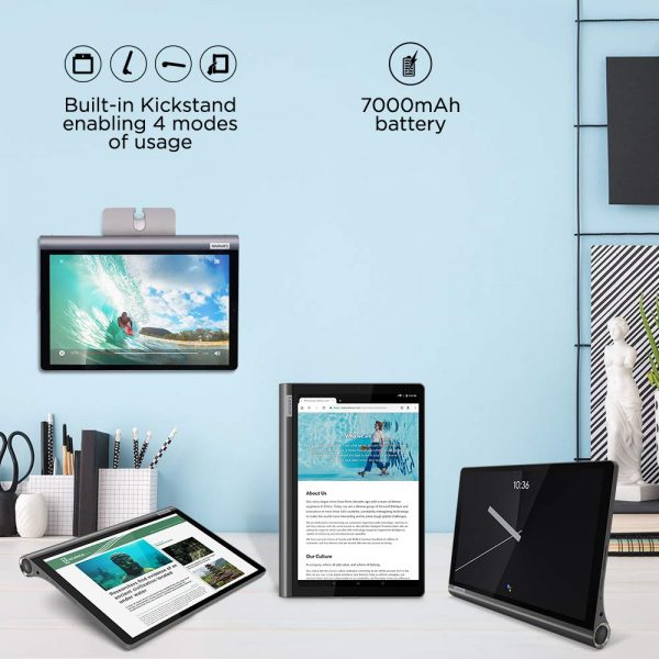 Lenovo Yoga Smart Tablet with The Google Assistant 25.65 cm (10.1 inch, 4GB, 64GB, WiFi + 4G LTE), Iron Grey - Image 12