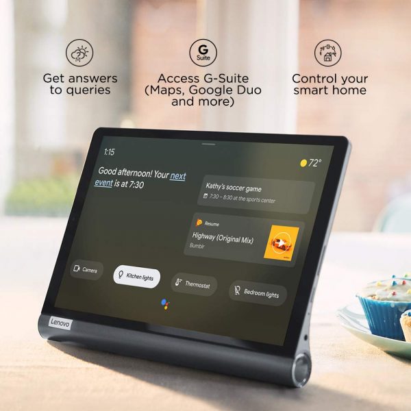 Lenovo Yoga Smart Tablet with The Google Assistant 25.65 cm (10.1 inch, 4GB, 64GB, WiFi + 4G LTE), Iron Grey - Image 6