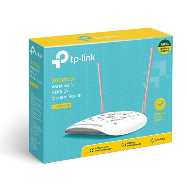 TP-LINK TD-W8961N Wireless N300 ADSL2+ Wi-Fi Modem Router, 2x 5dBi Omni directional Fixed antennas, Input ISPs supported- BSNL, MTNL, Tata Indicom (RJ-11 Port) - Image 5