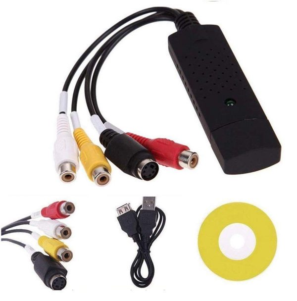 USB 2.0 Easycap Audio and Video Capturing Device Directly from TV Dc60 Tv DVD VHS Video Adapter Capture Card Audio Av Capture Support Windows Xp/7/Vista 32